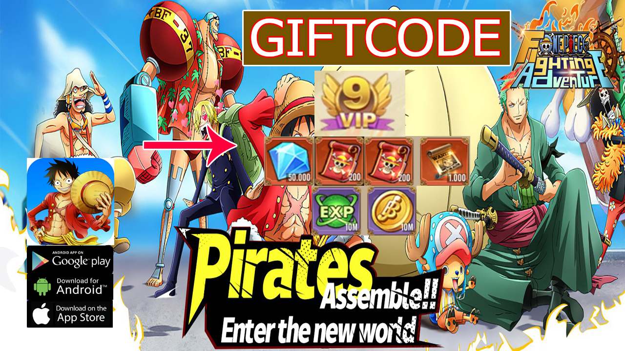 Fighting Mobile HVN & 4 Giftcodes Gameplay Free VIP 9 Android iOS | All Redeem Codes Fighting Mobile HVN & How to Redeem Code | Fighting Mobile HVN One Piece Game