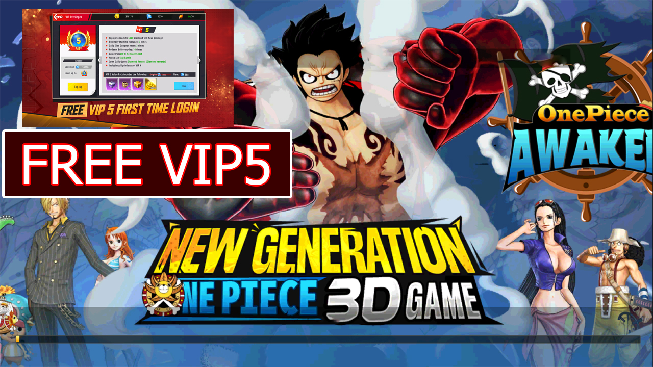 OPG Awaken Gameplay Free VIP 5 Android iOS APK | OPG Awaken Mobile One Piece RPG Game | OPG Awaken | OP Awaken 