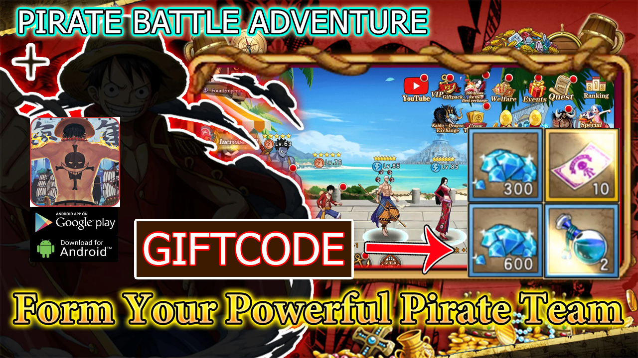 Pirate Battle Adventure 3 Giftcodes Gameplay Android APK | All Redeem Codes Pirate Battle Adventure - How to Redeem Code | Pirate Battle Adventure codes 