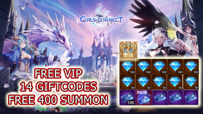 Girls Connect Private Gameplay Free VIP - 14 Giftcodes - 400 Summon Tickets - How to Register | Girls Connect Private Server CN Idle RPG Game | Girls Connect Android iOS APK