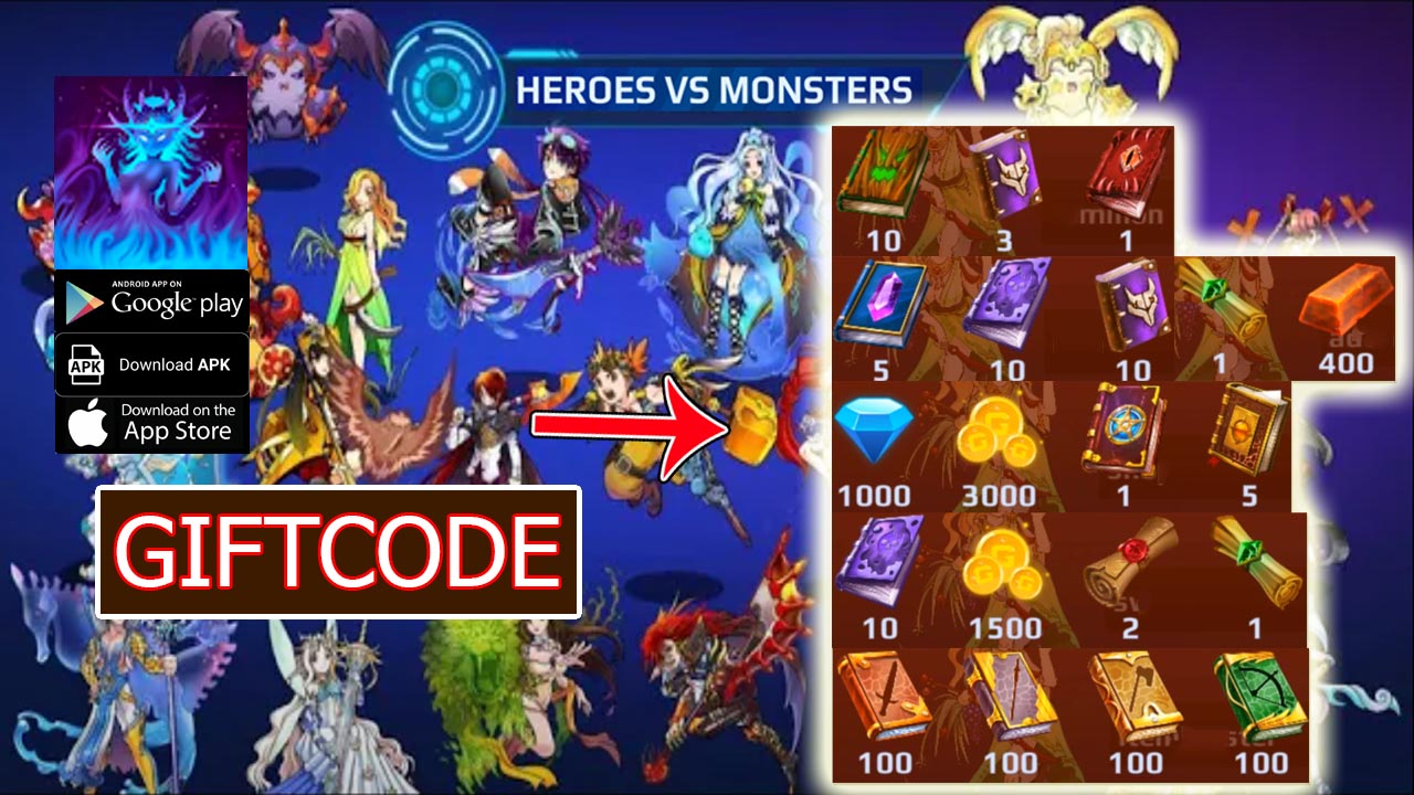 Heroes vs Monsters & 7 Giftcodes Gameplay Android APK Download | All Redeem codes Heroes vs Monsters - How to Redeem Code | Heroes vs Monsters 
