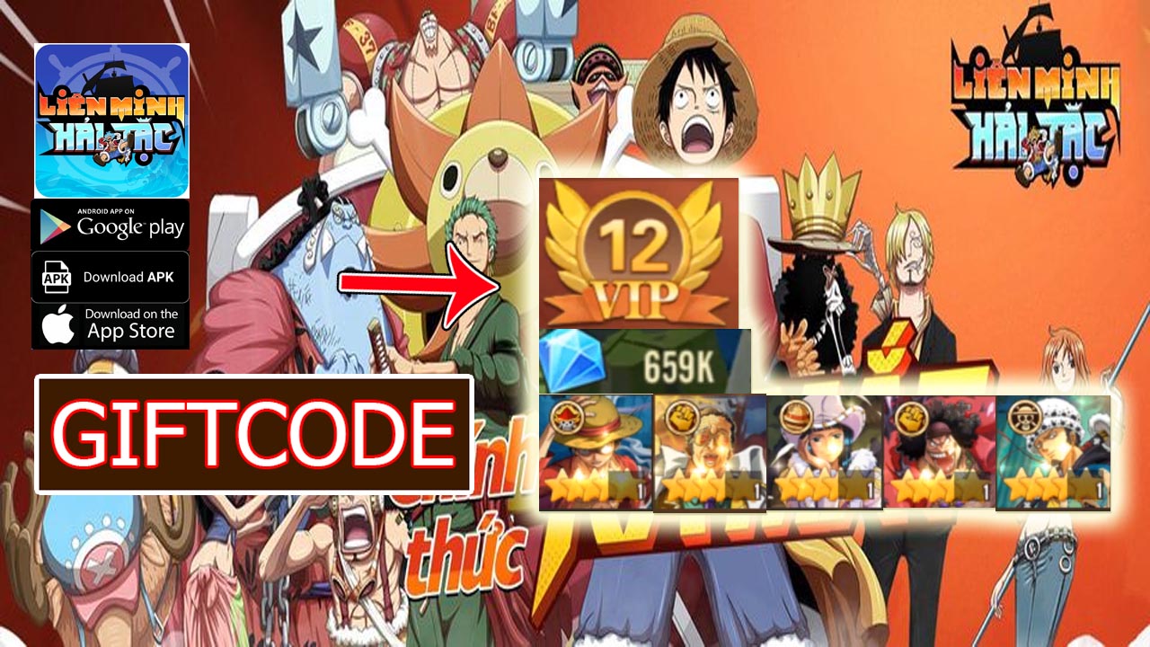 One Piece Liên Minh Hải Tặc Gameplay Free VIP12 - 4 Giftcodes - Free SSR - 650K Diamonds | One Piece Liên Minh Hải Tặc Private RPG Game | Pirate Alliance 