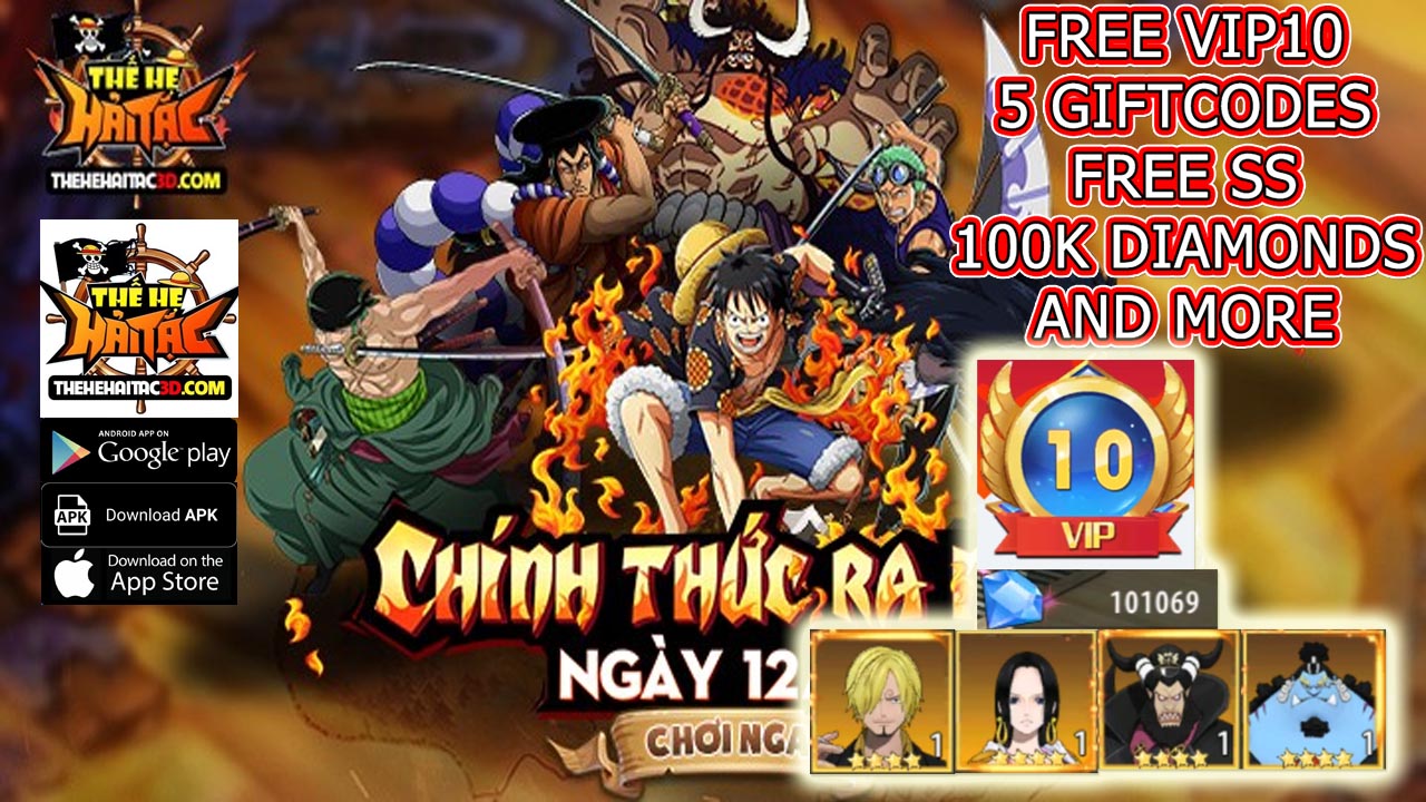 One Piece Thế Hệ Hải Tặc 3D Gameplay Free VIP 10 - 5 Giftcodes - Free SS | One Piece Thế Hệ Hải Tặc 3D Mobile RPG Game | One Piece Thế Hệ Hải Tặc 3D 