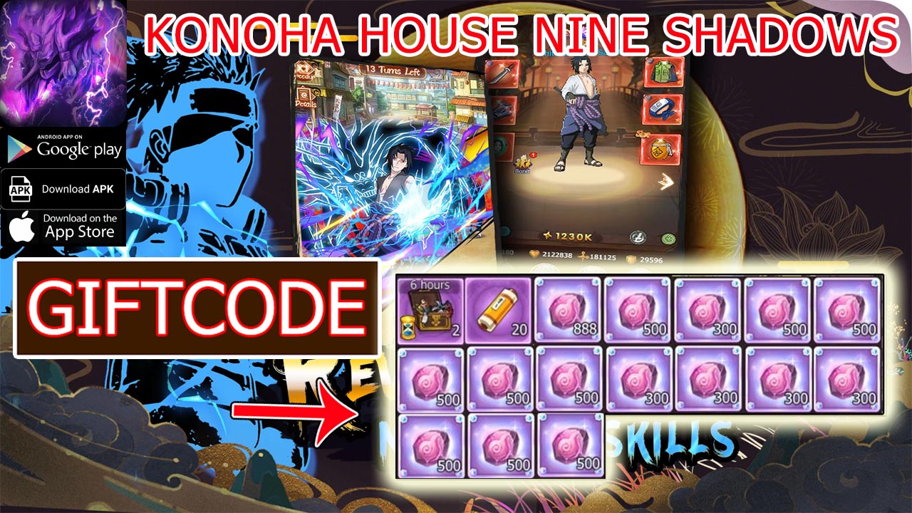 Konoha House Nine Shadows & 15 Giftcodes Gameplay Android APK Download | All Redeem Codes Konoha House Nine Shadows - How to Redeem Code | Konoha House Nine Shadows by WONG LAIKWAN 