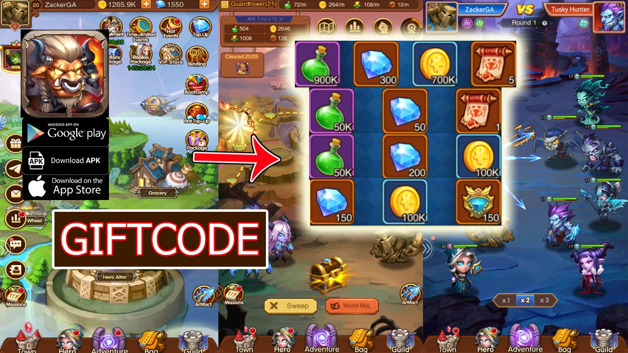 X-Heroes & 4 Giftcodes Gameplay Android APK Download | All Redeem Codes X-Heroes - How to Redeem Code | X-Heroes 