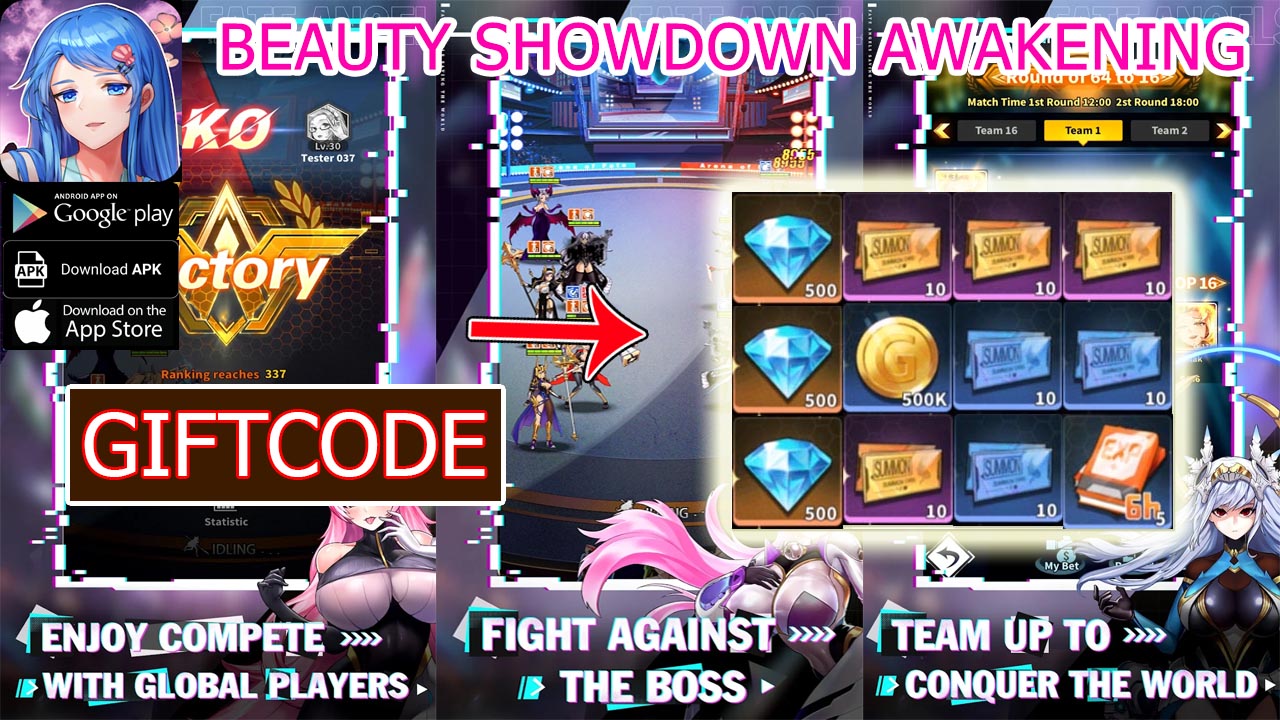 Beauty Showdown Awakening & 7 Giftcodes Gameplay Android APK Download | All Redeem Codes Beauty Showdown Awakening - How to Redeem Code | Beauty Showdown Awakening by NEOMAN STUDIOS LIMITED 