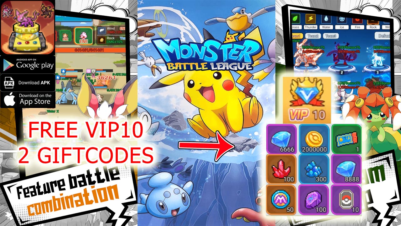 Monster Battle League Gameplay 2 Giftcodes Free VIP 10 Android APK Download | All Redeem Codes Monster Battle League - How to Redeem Code | Monster Battle League by DreamCatcher1 