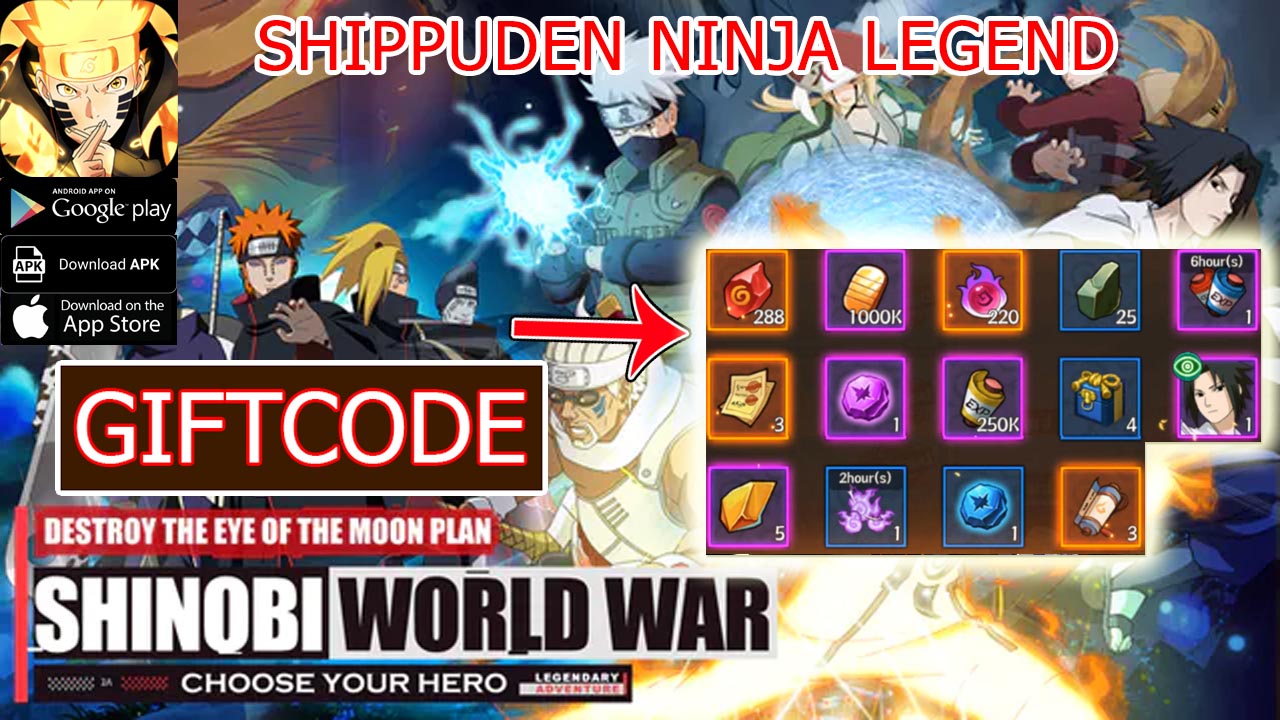 Shippuden Ninja Legend & 3 Giftcodes | All Redeem Codes Shippuden Ninja Legend - How to Redeem Code | Shippuden Ninja Legend by ONE LEG TECH LTD 