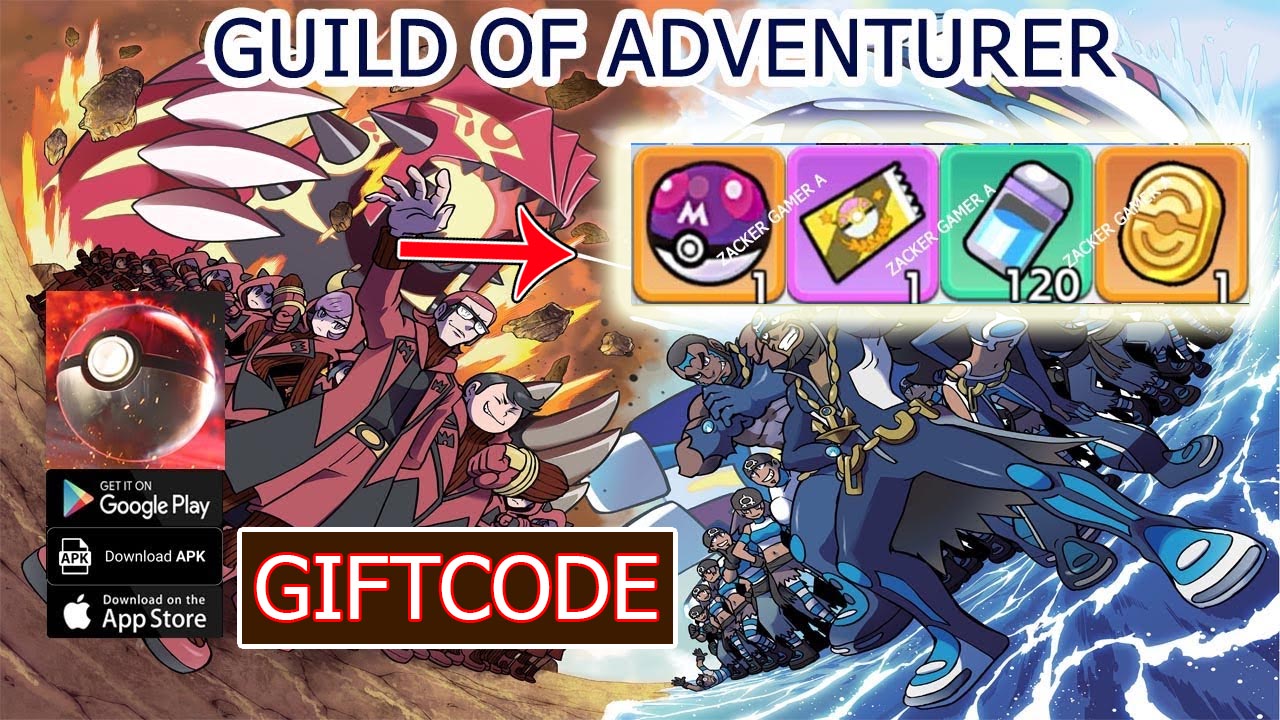 Guild of Adventurer & All Giftcodes - Pokemon RPG Android APK | Guild of Adventurer Free Gift Codes