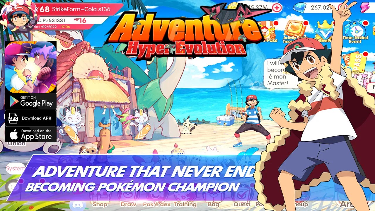 Hyper Evolution Adventure Gameplay Android iOS APK Download | Hyper Evolution Adventure Mobile Pokemon RPG | Hyper Evolution Adventure by chenchao91 