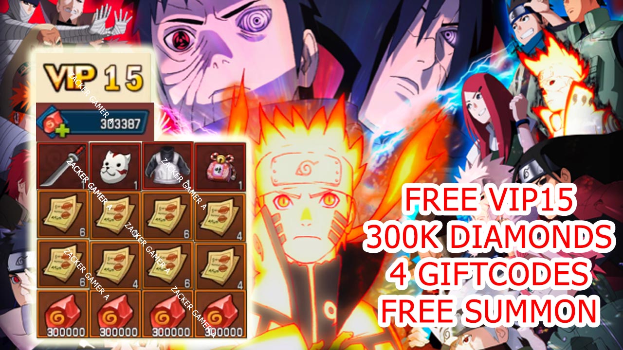 Naruto Online Gameplay Free VIP15 - 4 Giftcodes - 300K Diamonds | All Redeem Codes Naruto Online - How to Redeem Code | Naruto Online 修罗道Online 