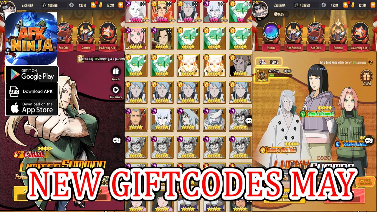 AFK Ninja & 3 New Giftcodes May - Free V10 - Free S+ Ninja Android iOS | All Redeem Codes AFK Ninja Mobile - How to Redeem Code 