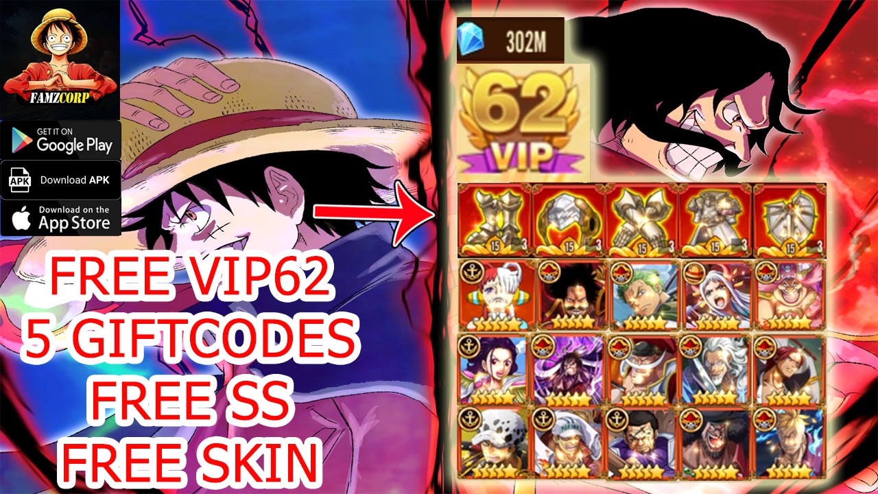Famz Pirates V2 Gameplay & 5 Giftcodes FREE V62 & 300M Diamonds & Free All | Famz Pirates Mobile One Piece Private Server | Famz Pirates BY Famzcorp 