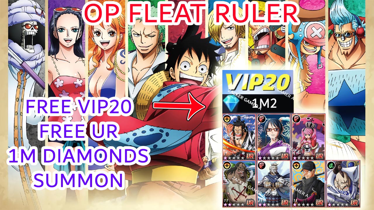 One Piece Fleet Ruler Gameplay Free VIP20 - Free UR - 1M Diamonds | One Piece Fleet Ruler Mobile Android APK 