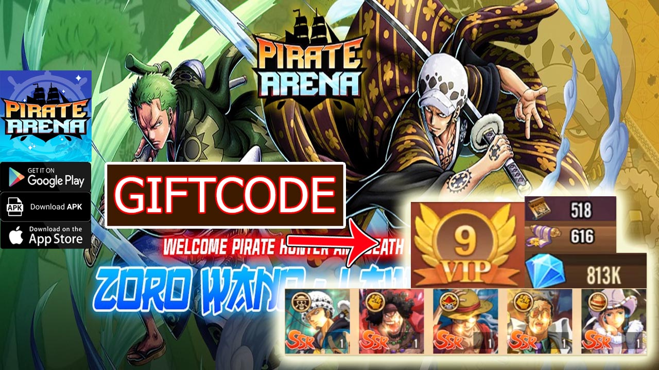 Pirate Arena Mobile & 9 Giftcodes Gameplay Free VIP9 Android iOS | All Redeem Codes Pirate Arena Mobile - How to Redeem Code 