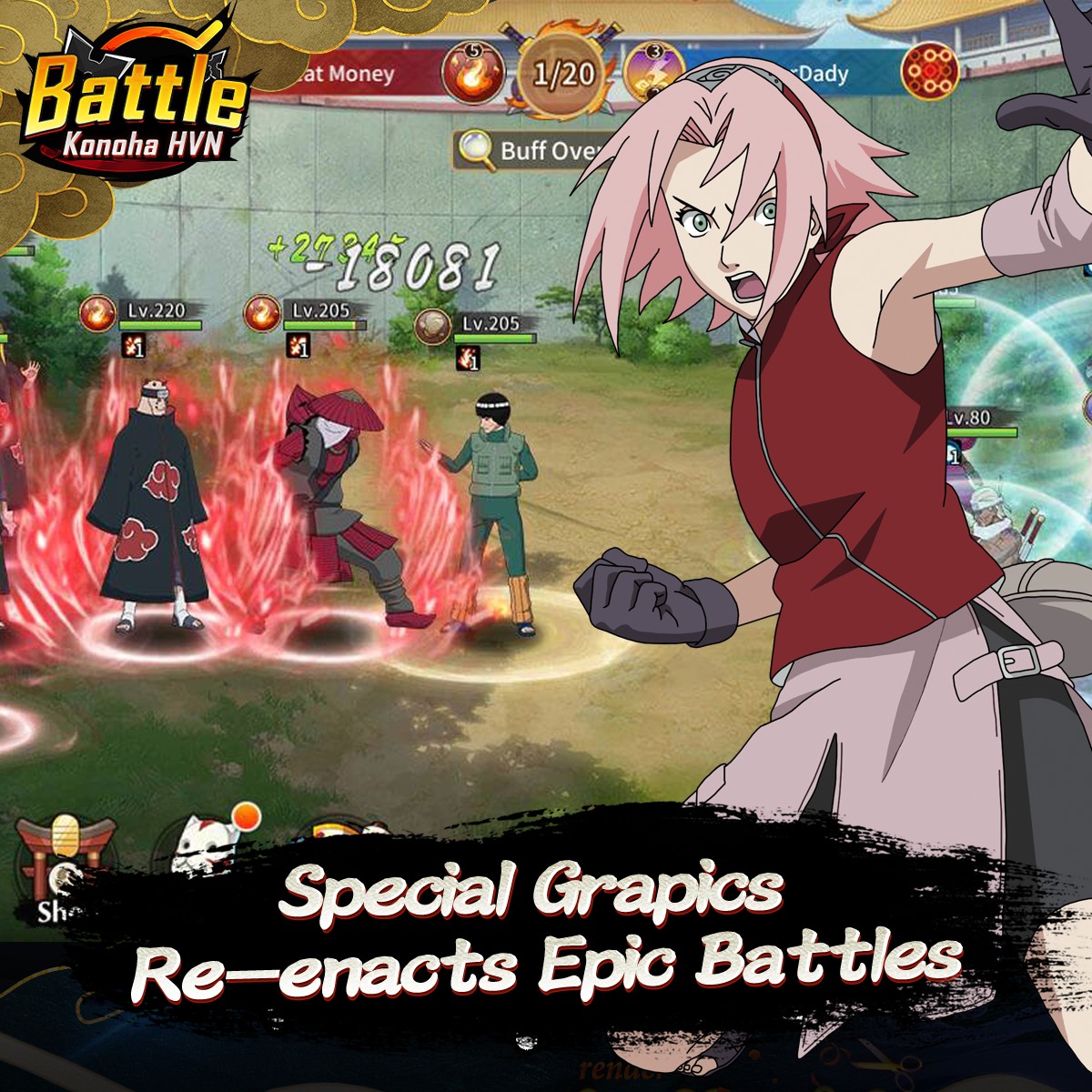 Battle Konoha HVN Gameplay Android APK | Battle Konoha HVN Mobile Naruto RPG 