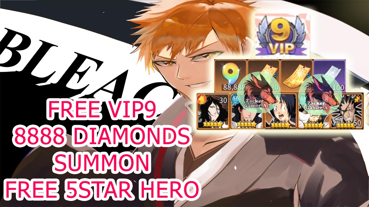 Bleach Idle RPG Gameplay Free VIP9 - 8888 Diamonds - Free Summon | Bleach Idle RPG Mobile Android APK Download 
