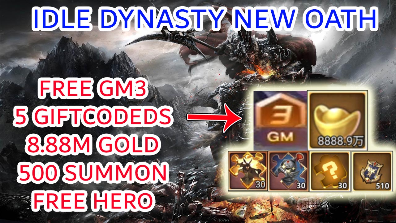 Idle Dynasty New Oath Gameplay Free GM3 - 5 Giftcodes - 8.88M Gold | Idle Dynasty New Oath Mobile Three Kingdoms RPG Game 