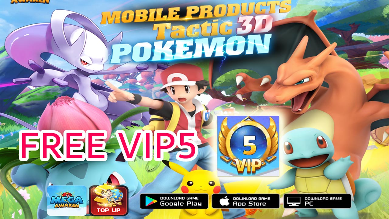 Mega Awaken Gameplay Free VIP5 Android iOS APK | Mega Awaken Mobile Pokemon RPG Game 