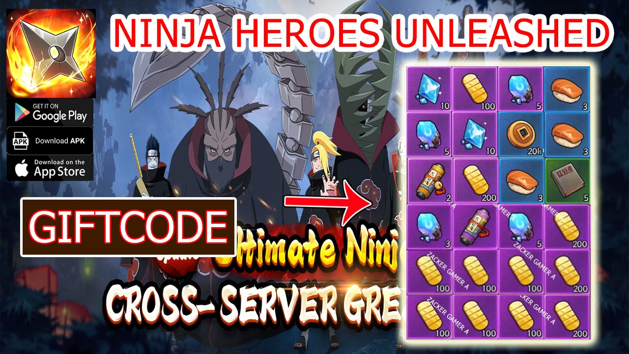 Ninja Heroes Unleashed & 6 Giftcodes | All Redeem Codes Ninja Heroes Unleashed - How to Redeem Code | Ninja Heroes Unleashed by 1DP Lee 