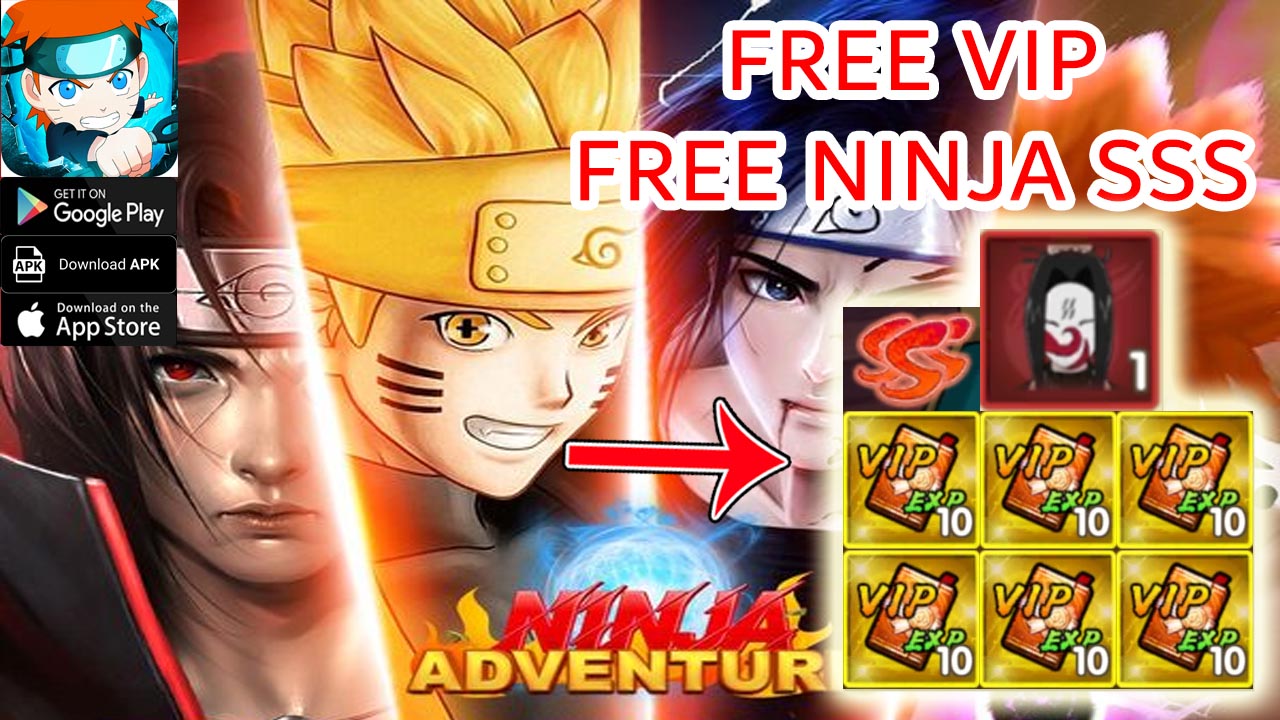 Ninja's Adventure Gameplay Free VIP & Free Ninja SSS Android APK | Ninja Adventure Mobile Naruto RPG Game | Ninja Adventure 90s by Adventure Ninja 92