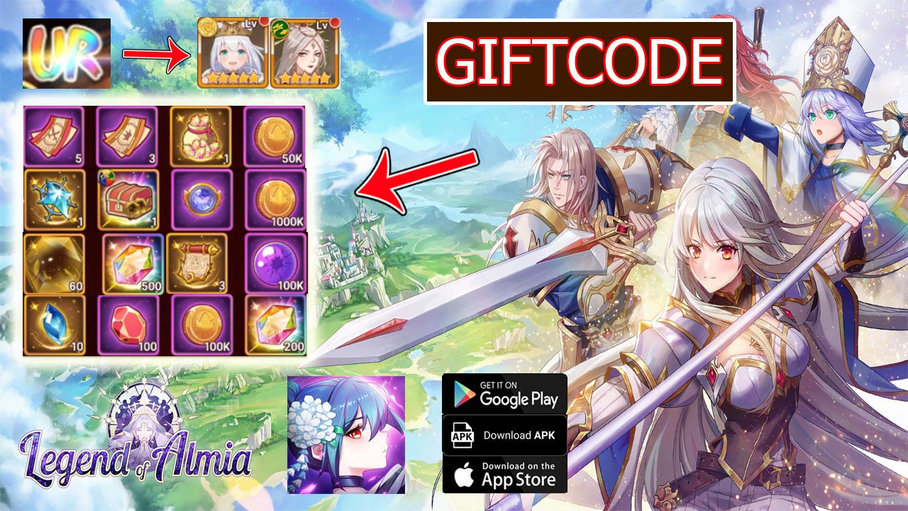 Legend of Almia & 6 Giftcodes Free UR | All Redeem Codes Legend of Almia Idle RPG - How to Redeem Code | Legend of Almia by Leniu Games 