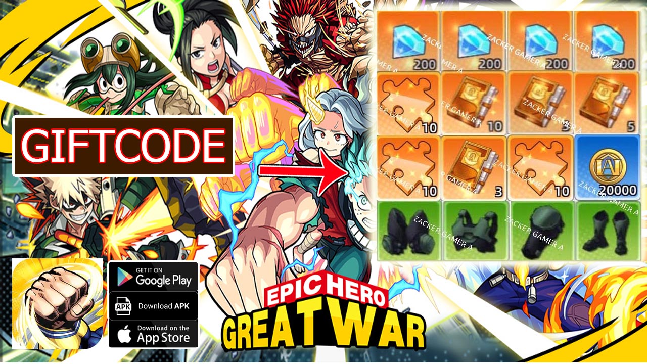 Epic Hero Great War & 7 Giftcodes | All Redeem Codes Epic Hero: Great War Mobile Anime My Hero Academia RPG Game | Epic Hero - Great War by 深圳市游方网络科技有限公司 