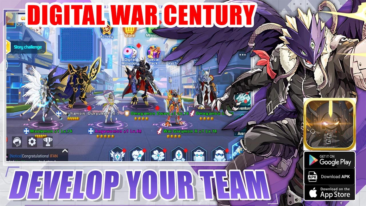 Digital War Century Gameplay Android iOS APK | Digital War Century Mobile Digimon RPG Game | Digital War Century 
