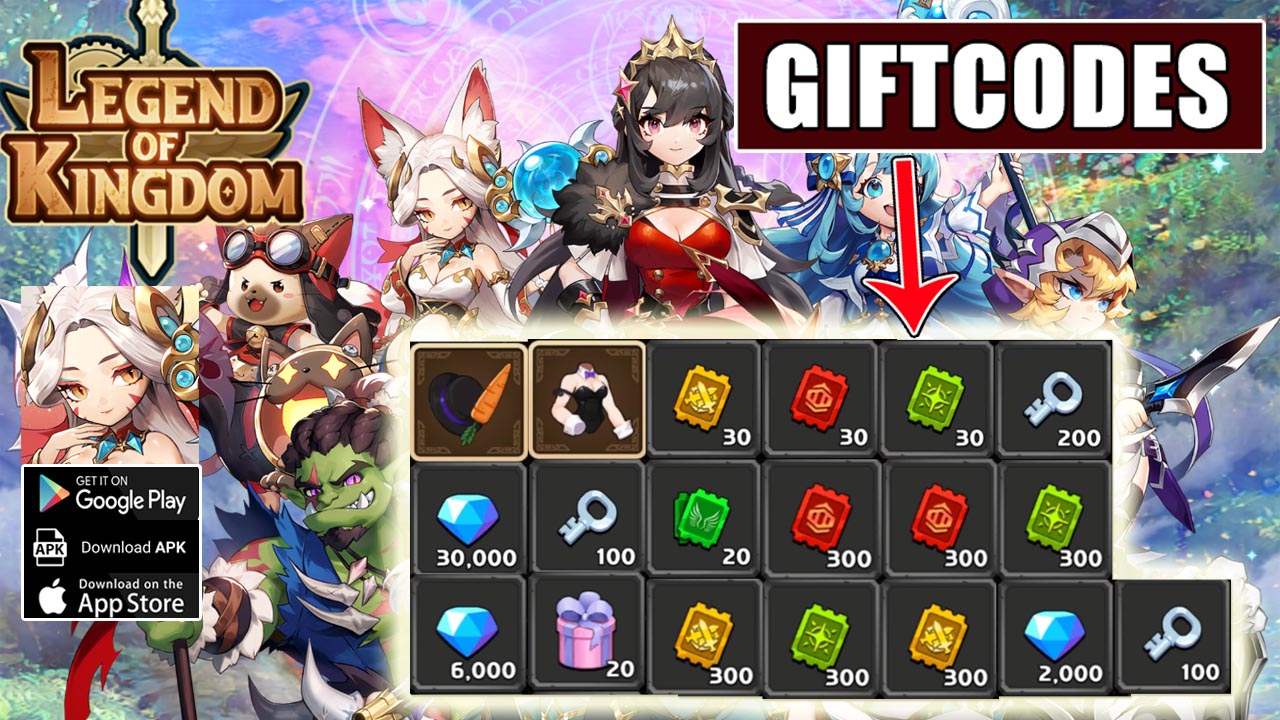 Legend Of Kingdom & 10 Giftcodes Gameplay Android iOS APK | All Coupon Codes Legend Of Kingdom Global - How to Redeem Code | Legend Of Kingdom by SUPERJOY