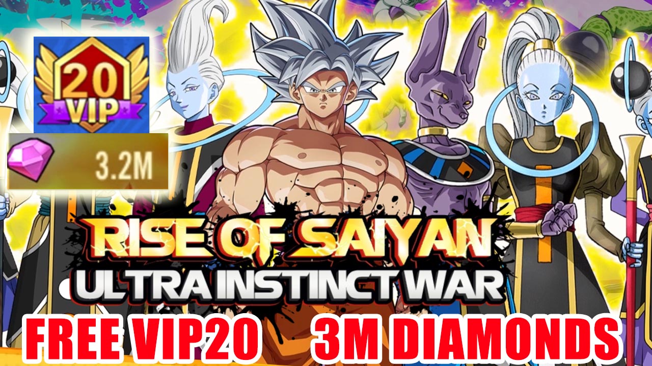 Rise Of Saiyan Gameplay Android iOS Free VIP20 & 3M Diamonds | Rise Of Saiyan Mobile Dragon Ball RPG 