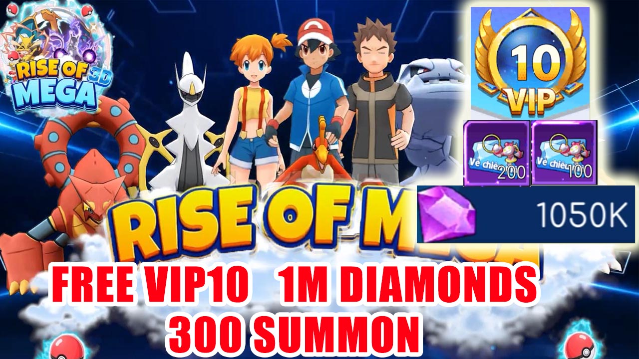 Rise Of Mega Gameplay Android iOS APK Free VIP10 | Rise Of Mega Mobile Pokemon RPG Game | Rise Of Mega Global 