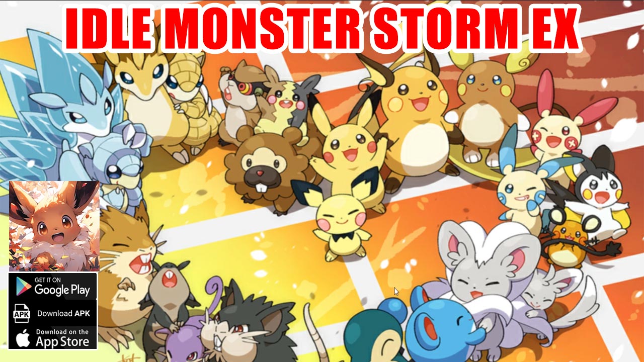 Idle Monster Storm EX Gameplay Android iOS APK | Idle Monster Storm EX Mobile Pokemon RPG Game | Idle Monster Storm EX by RockyPlay Game 