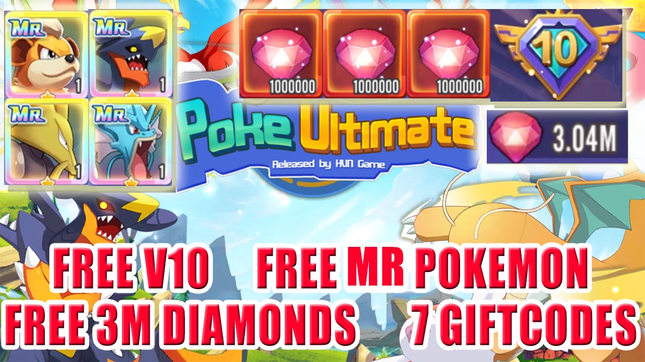 Poke Ultimate HVN Gameplay Free V10 & 7 Giftcodes & MR Pokemon & Diamonds | Poke Ultimate HVN Mobile Pokemon RPG Game 