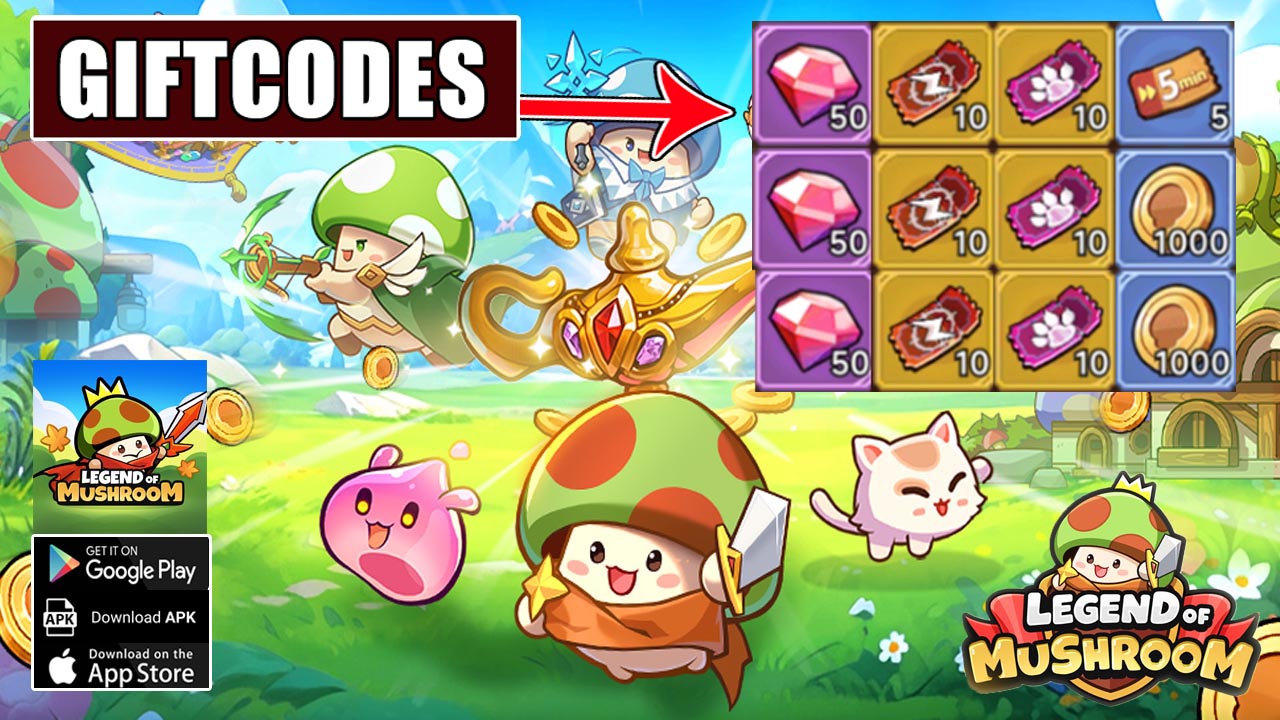 Legend Of Mushroom & 3 Giftcodes | All Redeem Codes Legend Of Mushroom - How to Redeem Code | Legend Of Mushroom by Joy Nice Games 