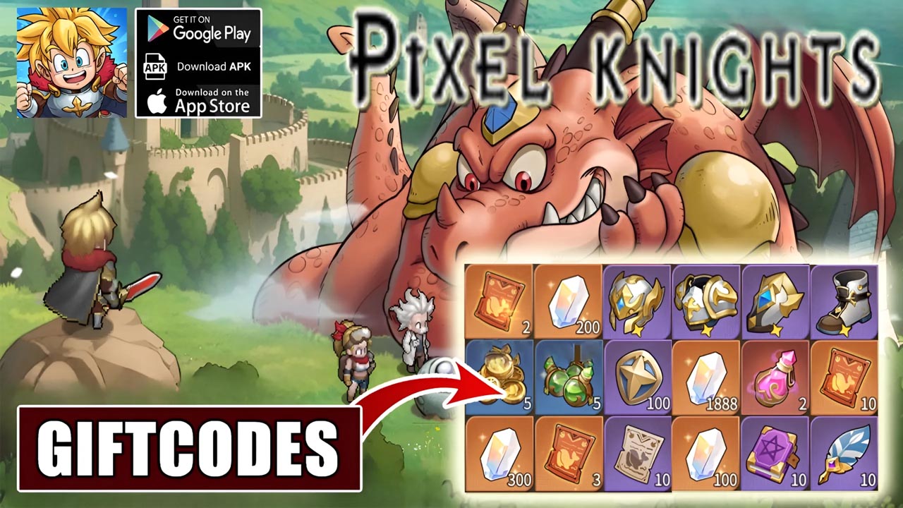 Pixel Knights & 6 Giftcodes Gameplay Android iOS | All Redeem Codes Pixel Knights 轟天騎士團 兑换码 - How to Redeem Code | Pixel Knights by Grid Games 