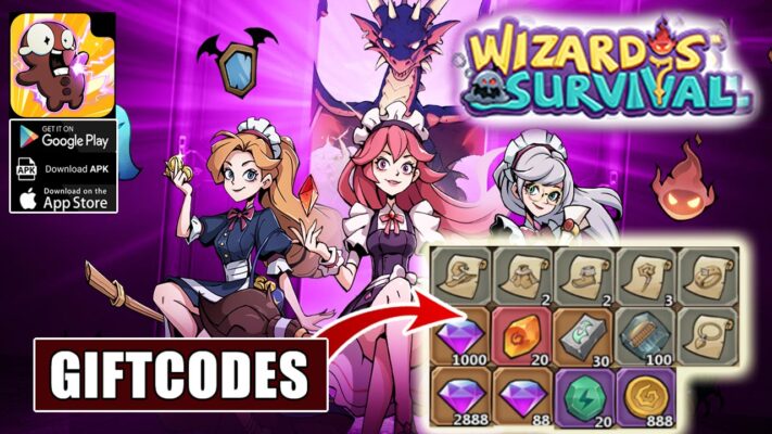 Wizard's Survival & 8 Giftcodes Gameplay Android APK | All Redeem Codes Wizards Survival - How to Redeem Code (by APRO ONE LIMITED)