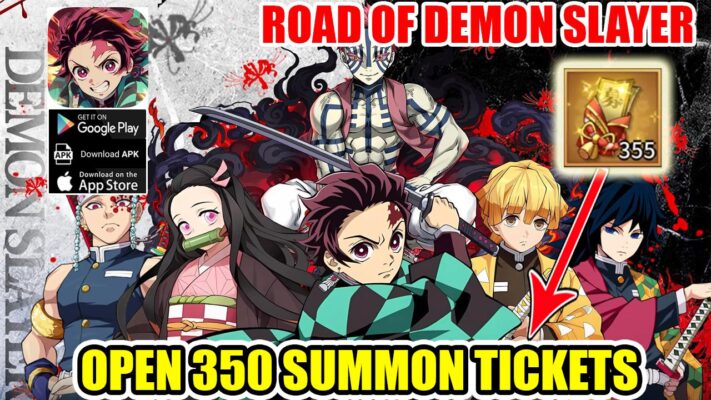 Road Of Demon Slayer Gameplay Open 350 Summon Tickets | Road Of Demon Slayer Mobile Kimetsu no Yaiba Game by 芳旻游戏