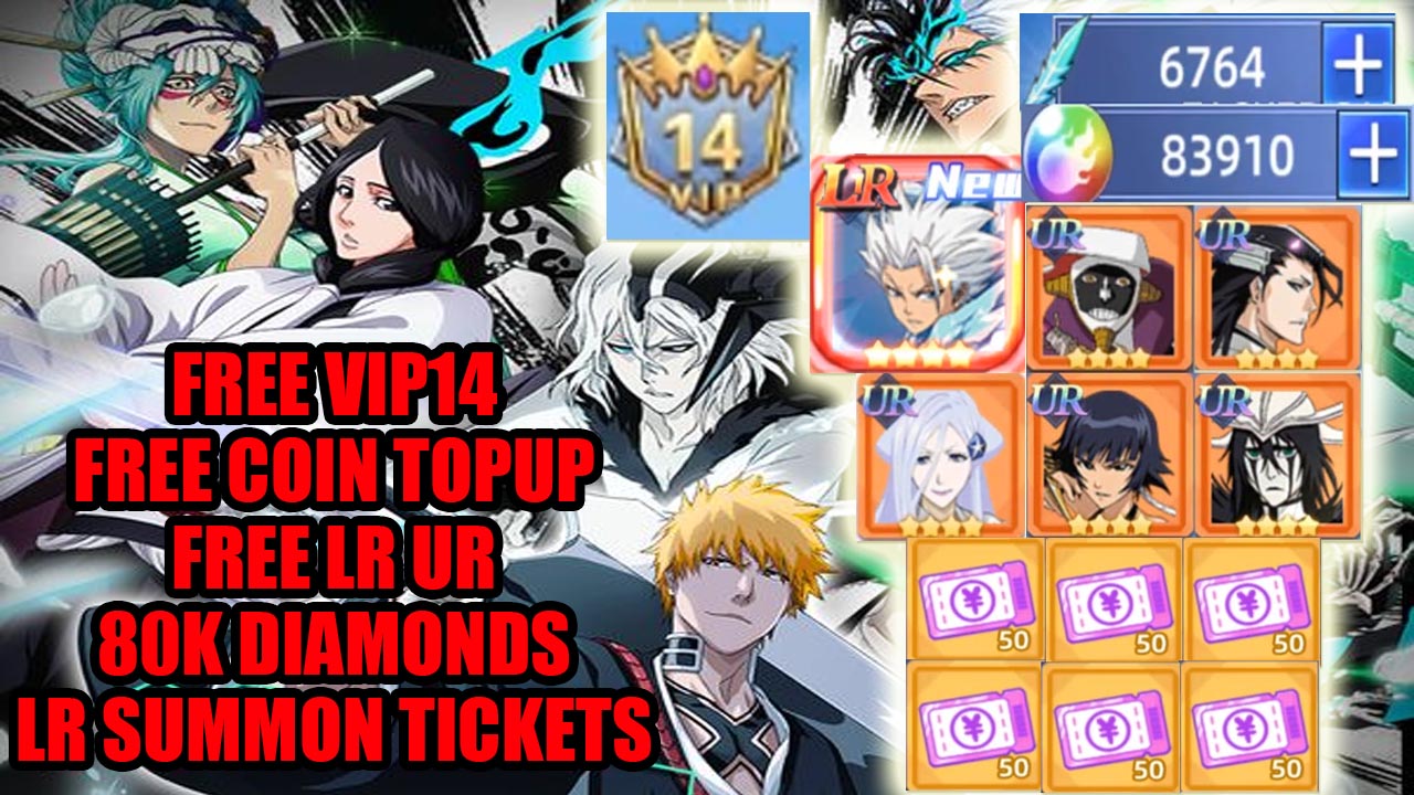 Bleach Soul Harvest Gameplay Android | Bleach Soul Harvest Mobile Free VIP14 - Free LR UR - Diamonds - LR Summon Tickets - And More 