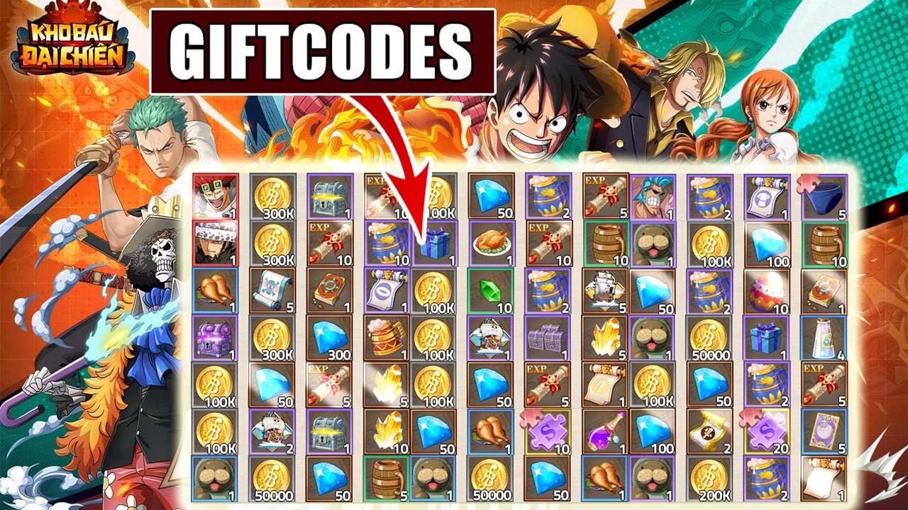 Kho Báu Đại Chiến & 24 Giftcodes | Full Code Kho Báu Đại Chiến - Hướng dẫn cách nhập code 