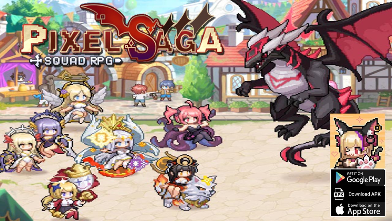 Pixel Saga Squad RPG Gameplay Android iOS Official Launch | Pixel Saga Squad RPG Mobile Idle Game by Happyfun 