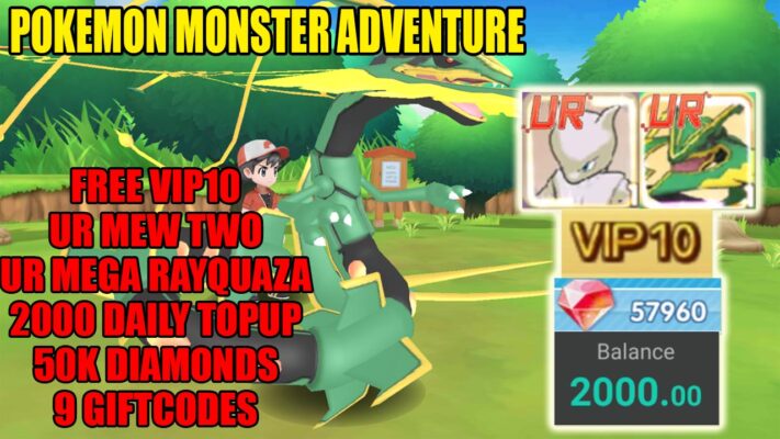 Pokemon Monster Adventure Gameplay & 9 Gift Codes Android | Pokemon Monster Adventure Mobile Free VIP10 - Free UR - Daily Topup - Diamonds