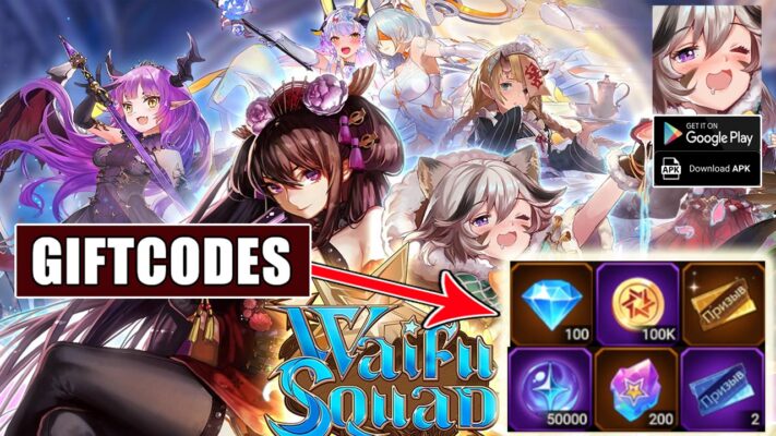 Waifu Squad Gameplay & 2 Giftcodes Android | Waifu Squad Mobile Idle RPG Game by EspritGames